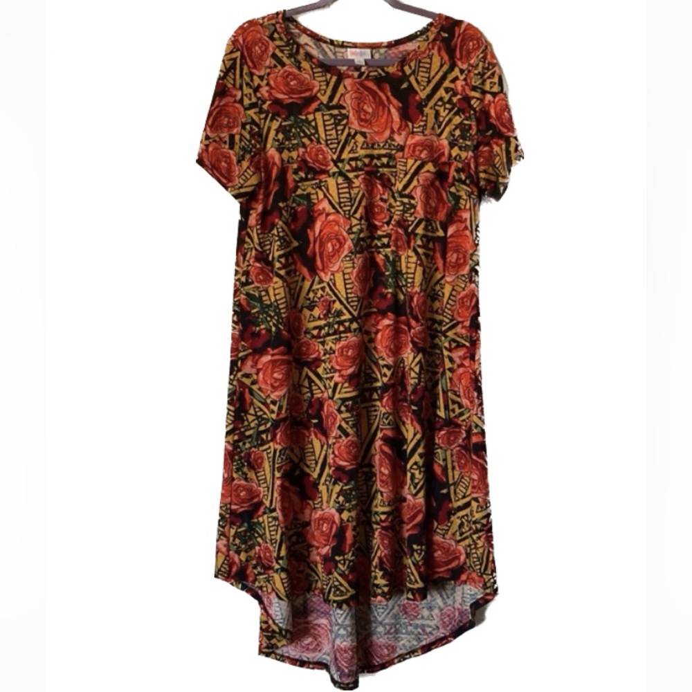 LulaRoe Large Floral textured dress